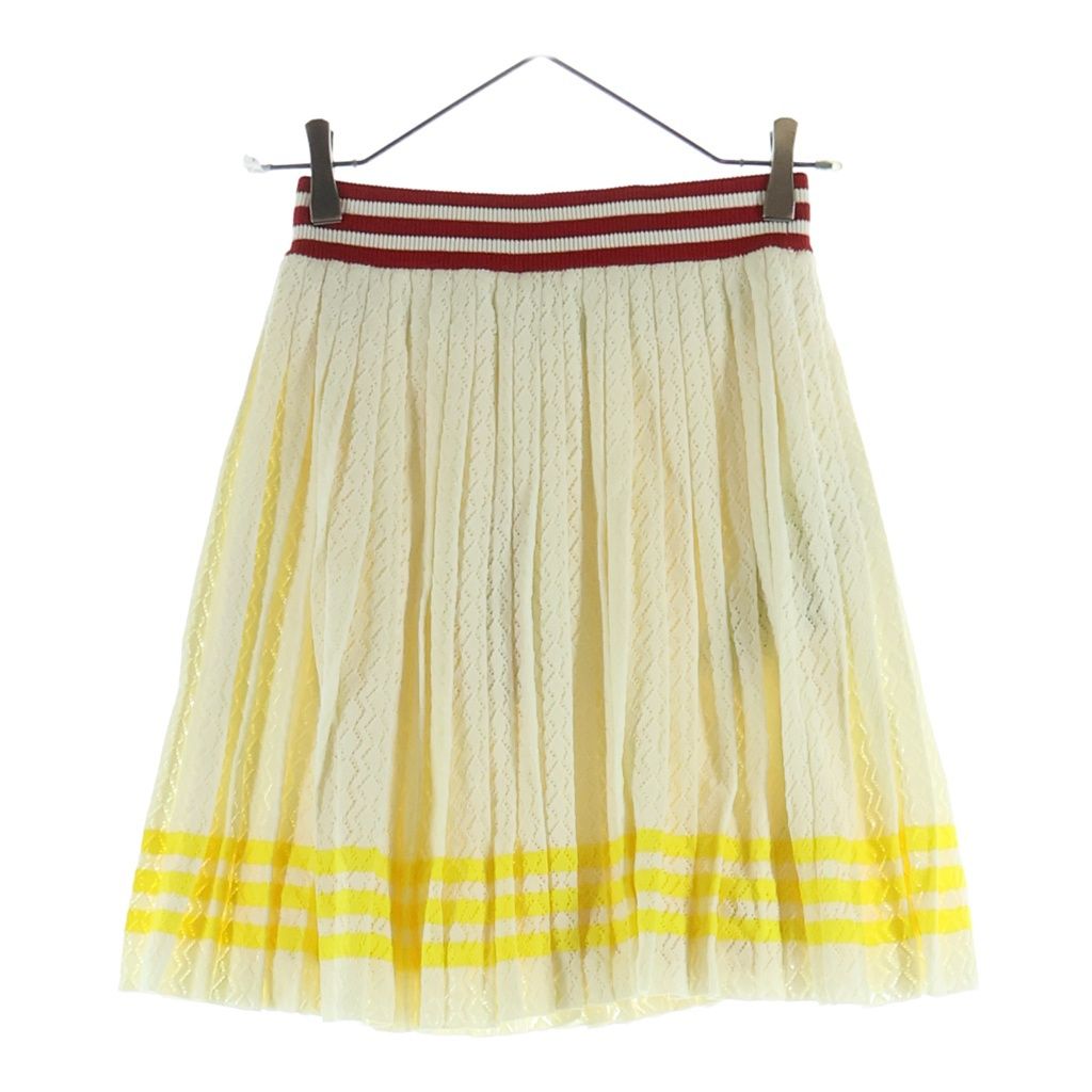 Gucci Adidas Cotton Pleated Skirt Ivory
