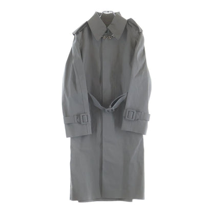 Balenciaga Chain Decoration Soutien Collar Coat Gray