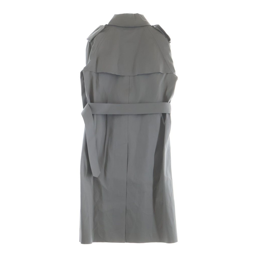 Balenciaga Chain Decoration Soutien Collar Coat Gray — view 2