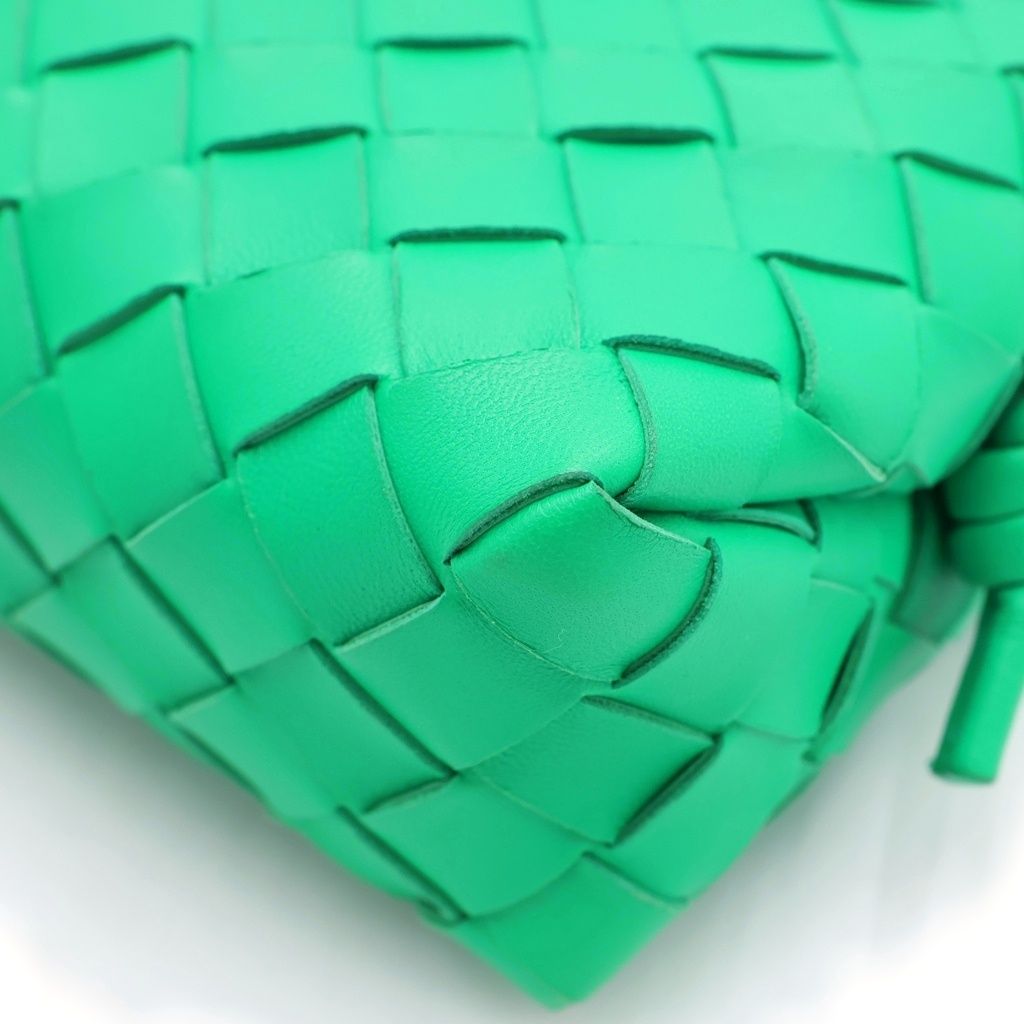 Bottega Veneta Mini Loop Camera Shoulder Bag Intrecciato Leather Green — view 5