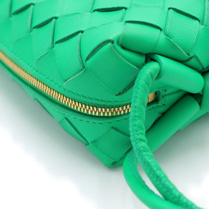 Bottega Veneta Mini Loop Camera Shoulder Bag Intrecciato Leather Green — view 6
