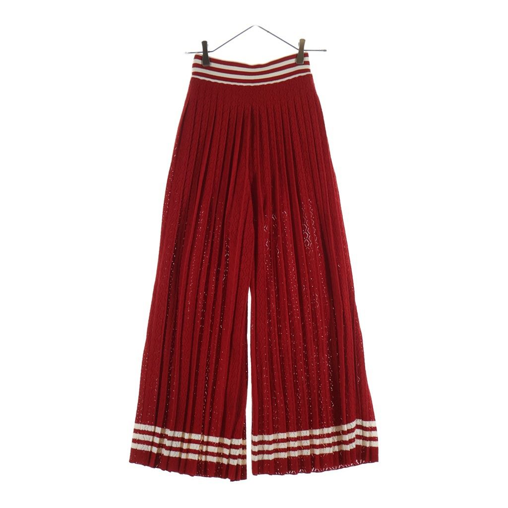 Gucci Adidas Viscose Cotton Knitted Pleated Wide Pants