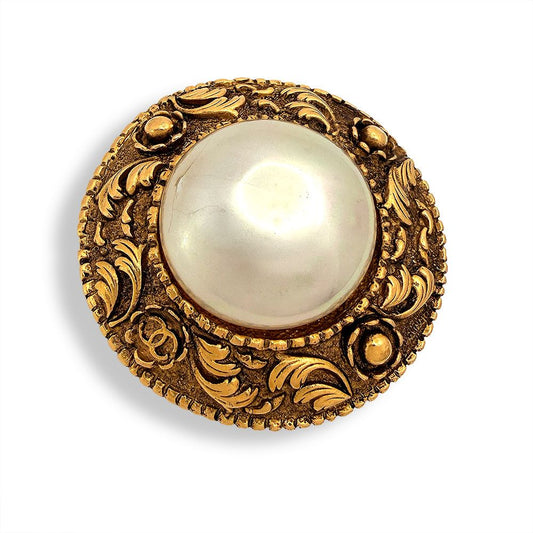 Chanel Faux Pearl Brooch
