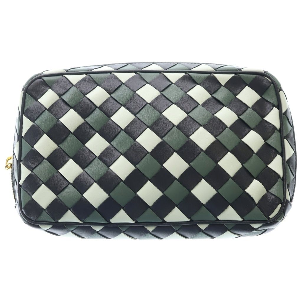 Bottega Veneta Intrecciato Leather Beauty Pouch Black