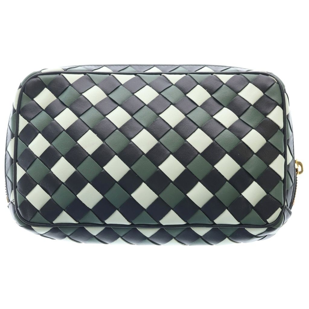 Bottega Veneta Intrecciato Leather Beauty Pouch Black — view 2