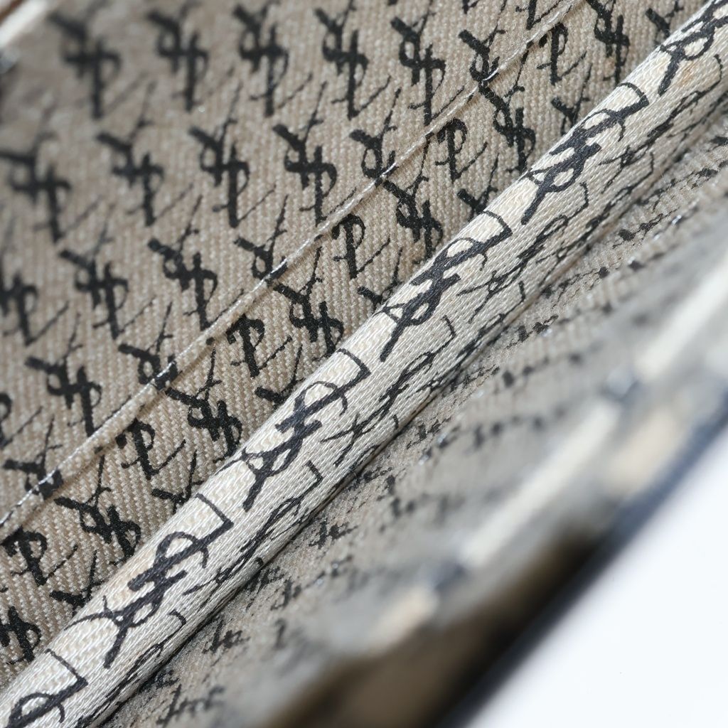 Saint Laurent Vintage Studded Clutch Black — view 8
