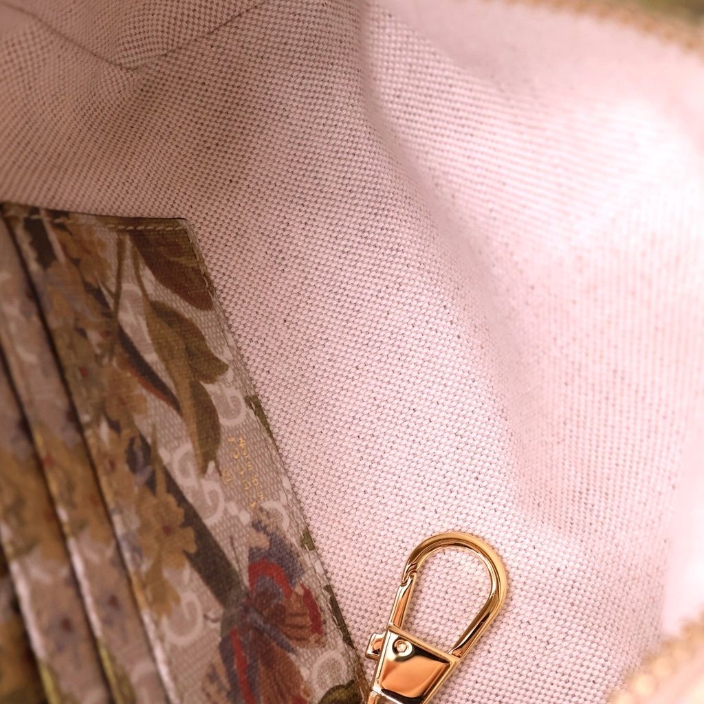 Gucci Ophidia GG Flora Shoulder Bag Multicolor Gold — view 7