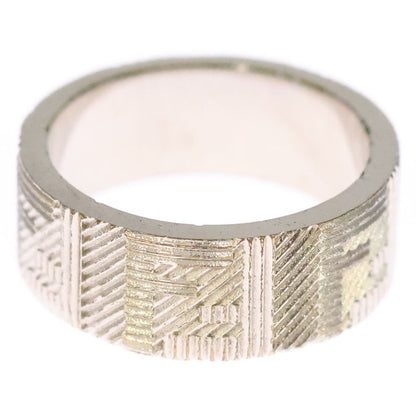 Fendi FF Logo Zucca Pattern Ring Silver — view 2