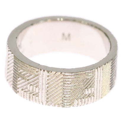 Fendi FF Logo Zucca Pattern Ring Silver — view 3