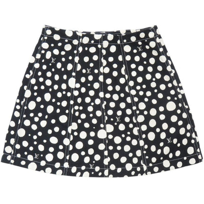 Louis Vuitton Yayoi Kusama Infinity Dot Cotton Black White Mini Skirt