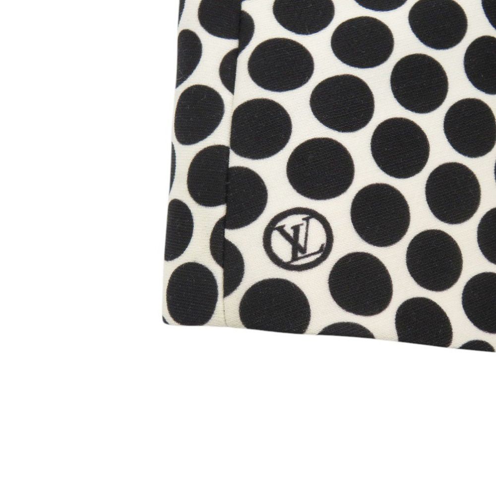 Louis Vuitton Dot Wool Silk White Black Sleeveless Dress — view 6
