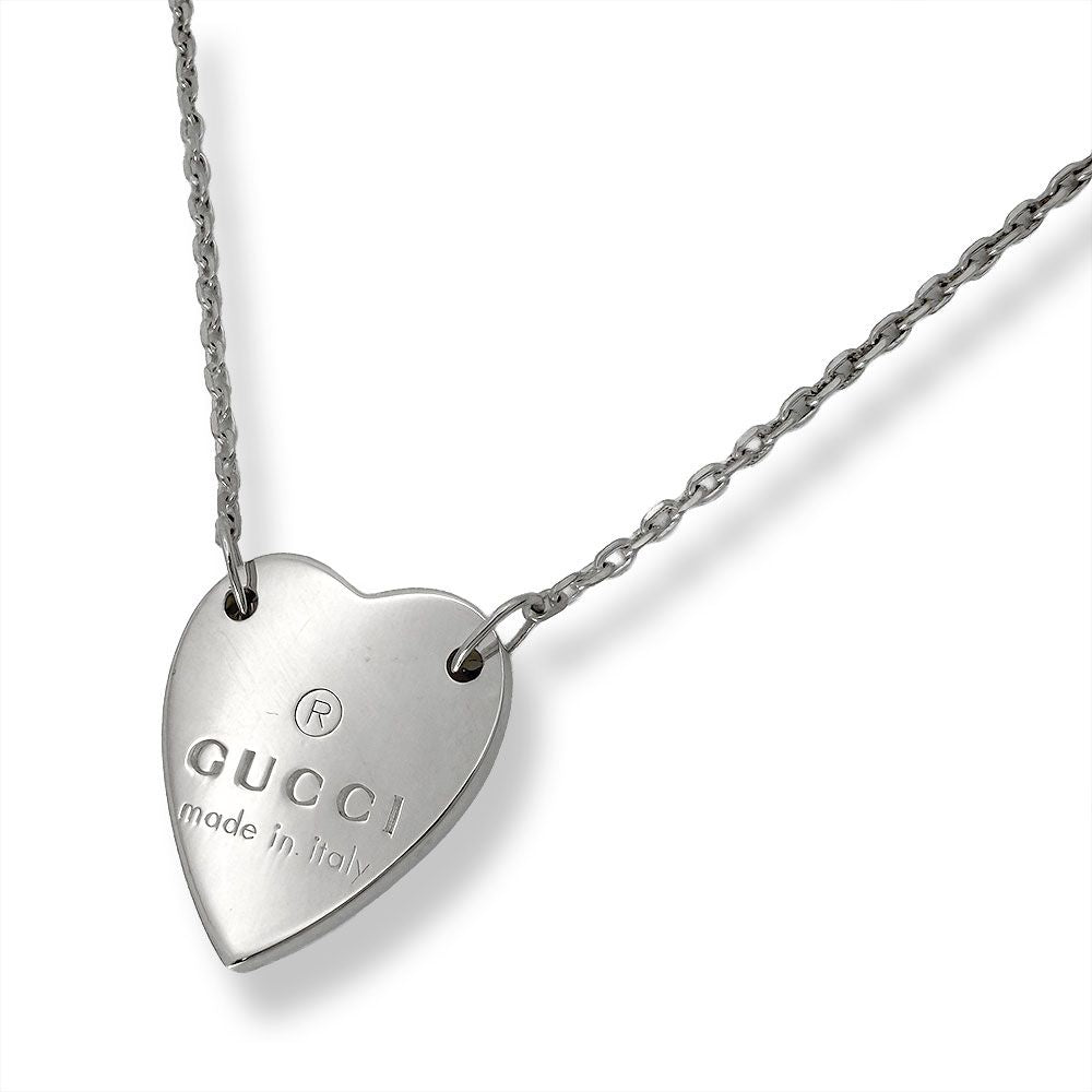 Gucci Logo Necklace Silver