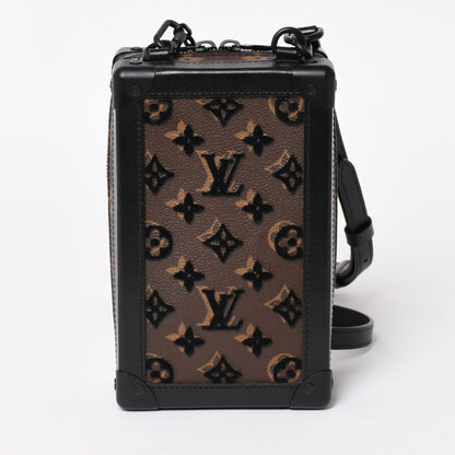 Louis Vuitton Monogram Tuffetage Vertical Soft Trunk Shoulder Bag Black Brown — view 2