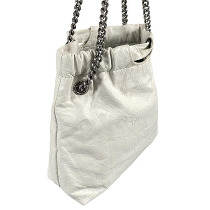 Balenciaga Crush XS Handbag Patent White — view 3