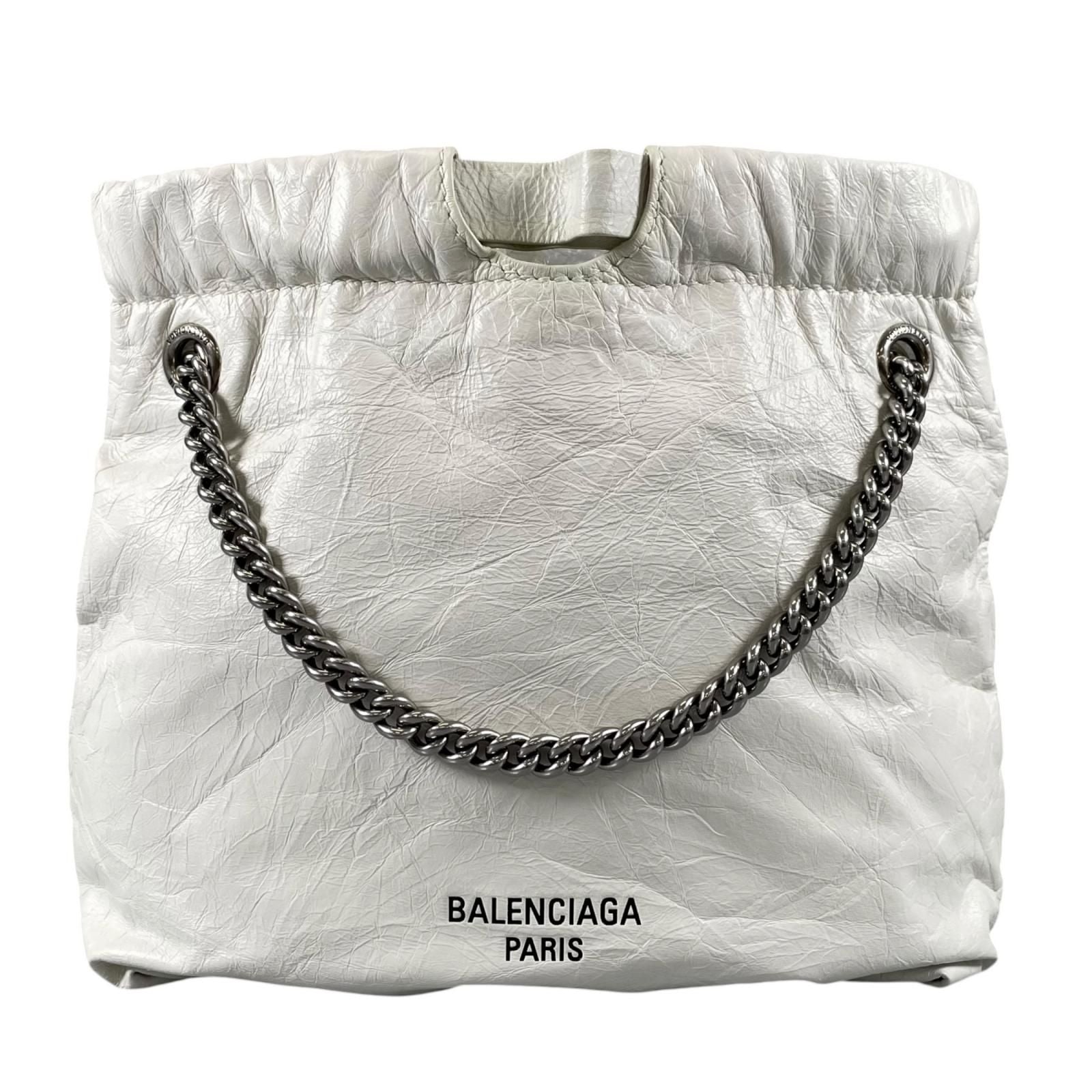 Balenciaga Crush XS Handbag Patent White