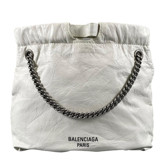 Balenciaga Crush XS Handbag Patent White