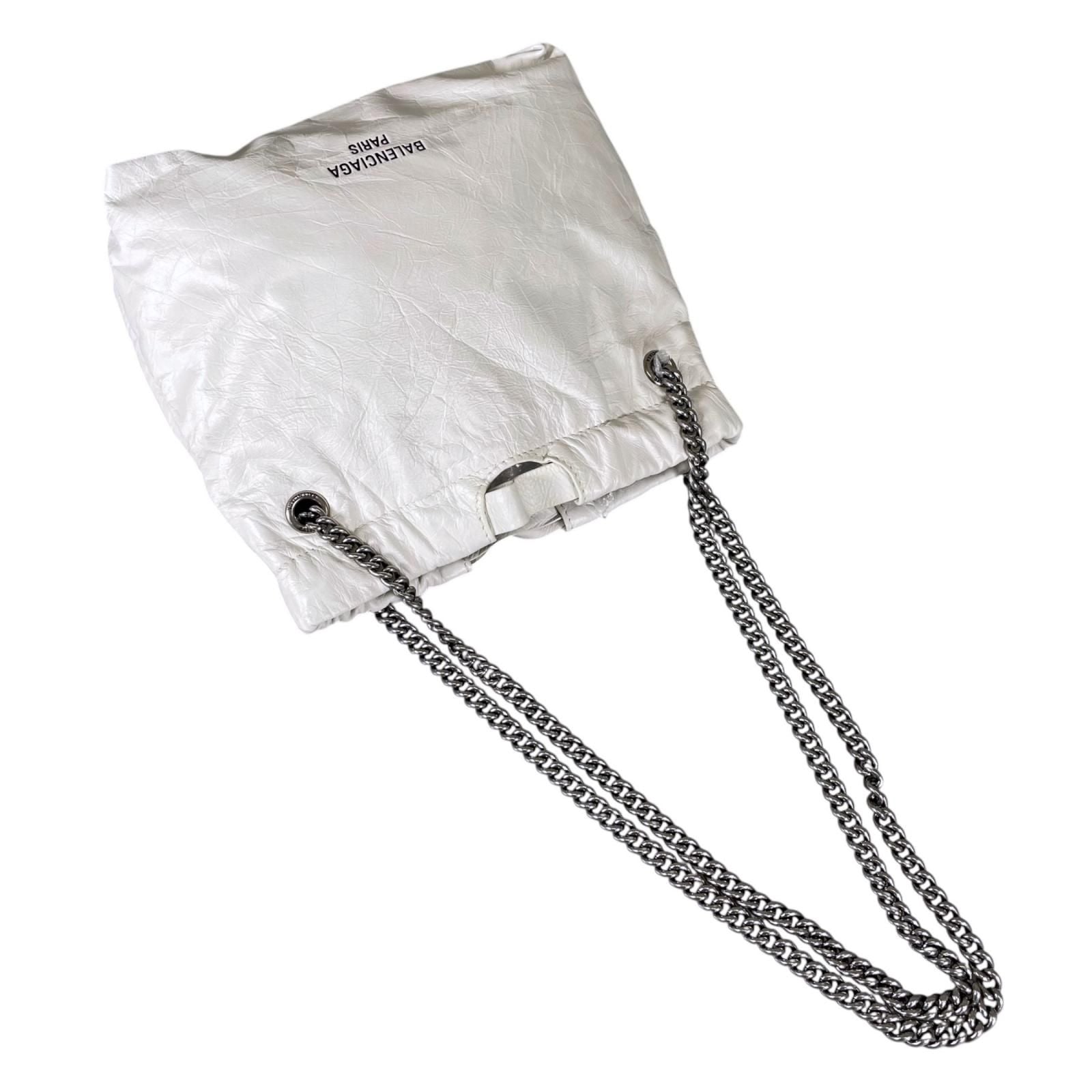 Balenciaga Crush XS Handbag Patent White — view 5