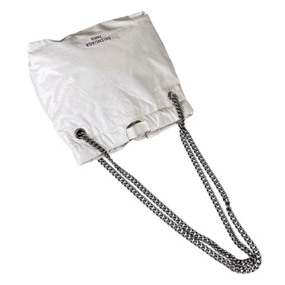 Balenciaga Crush XS Handbag Patent White — view 5