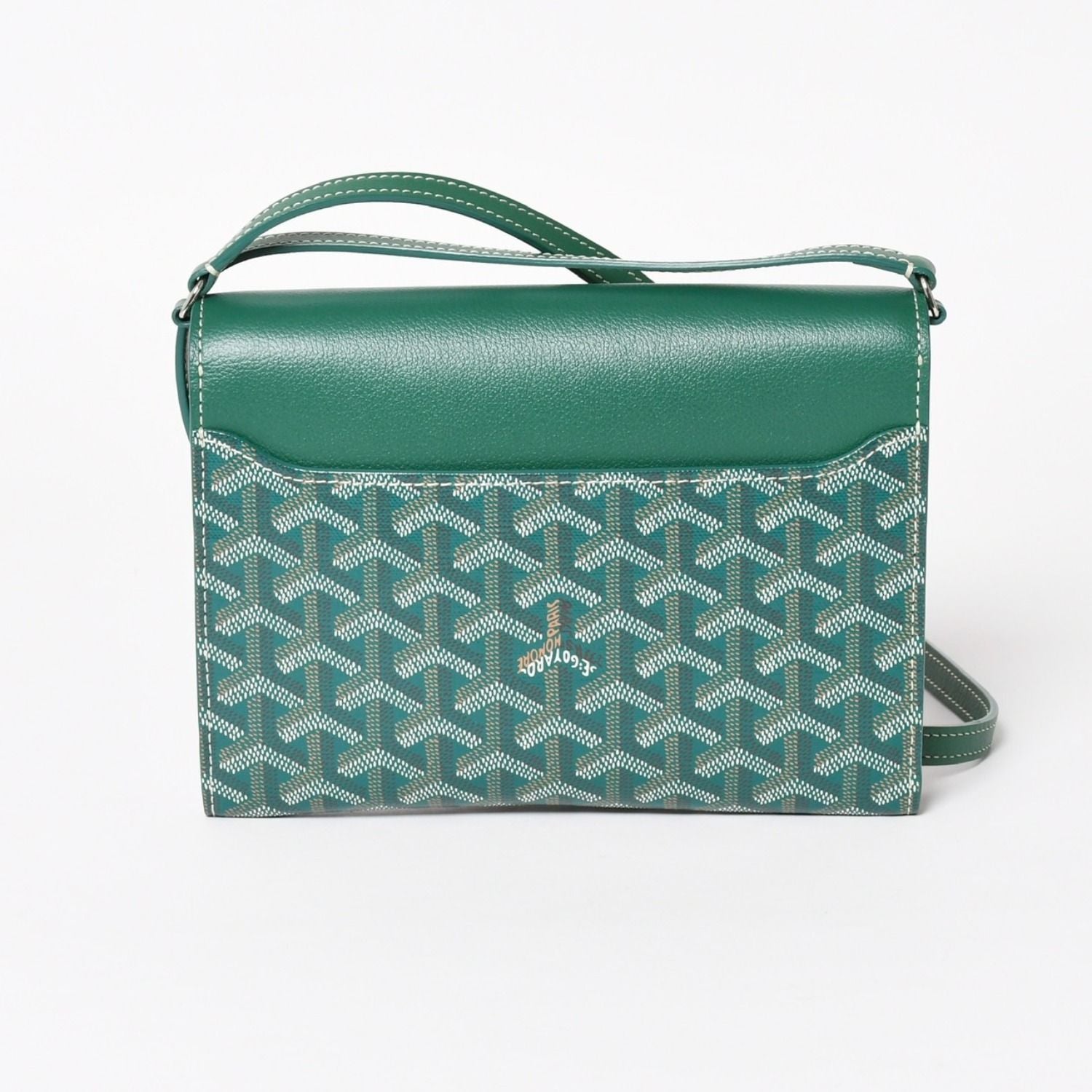 Goyard Chypre Sheepskin Pouch Wallet Shoulder Bag Green — view 2