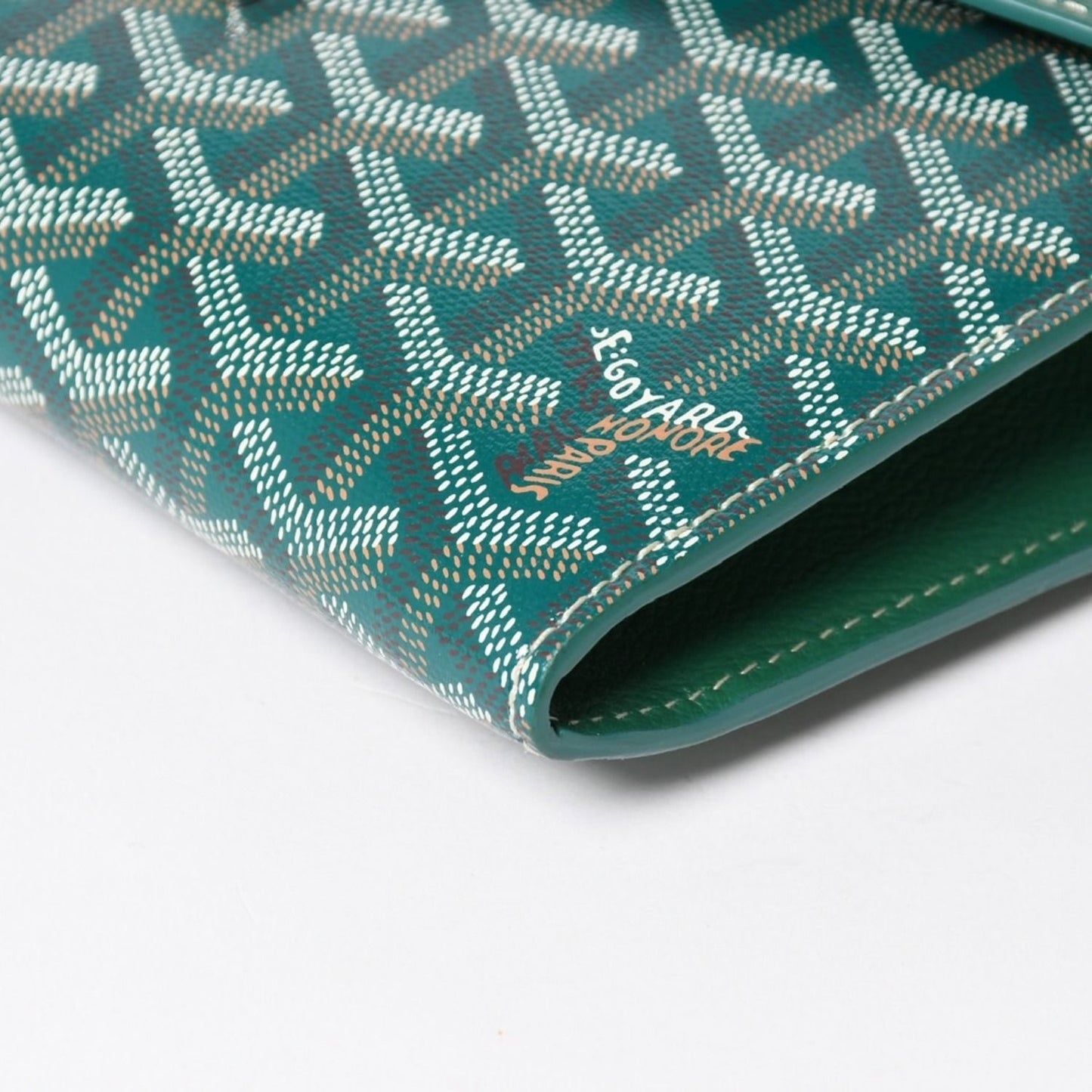 Goyard Chypre Sheepskin Pouch Wallet Shoulder Bag Green — view 8