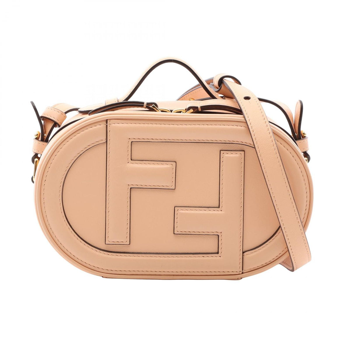 Fendi O-Rock Small Camera Bag Pink Beige Leather