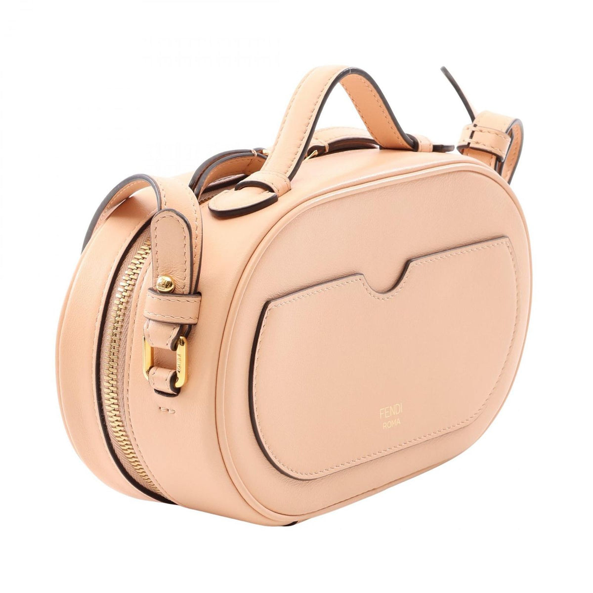 Fendi O-Rock Small Camera Bag Pink Beige Leather — view 2