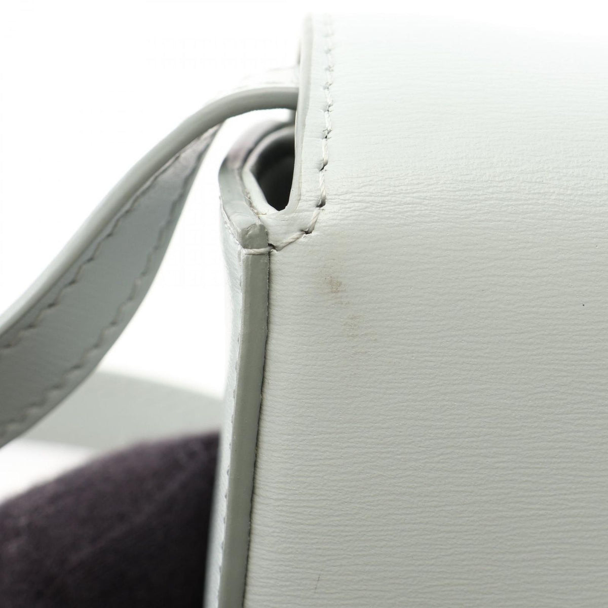 Celine Shoulder Bag Mini Claude Pale Blue Leather Triomphe — view 6