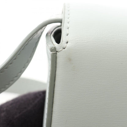 Celine Shoulder Bag Mini Claude Pale Blue Leather Triomphe — view 6