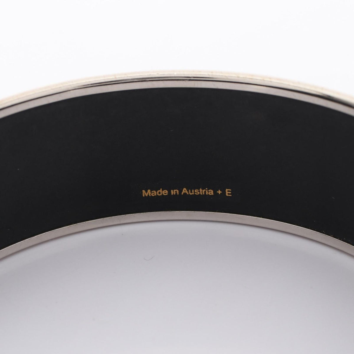 Hermes Bangle Enamel GM Horse Pattern Stainless Steel Bracelet — view 5