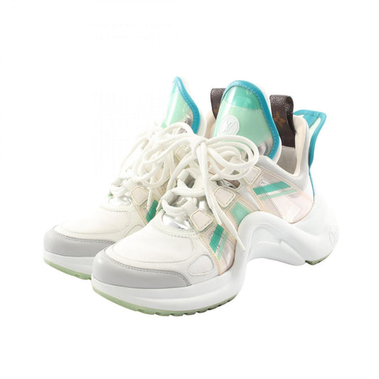 Louis Vuitton Sneakers LV Line White Leather Multicolor 36