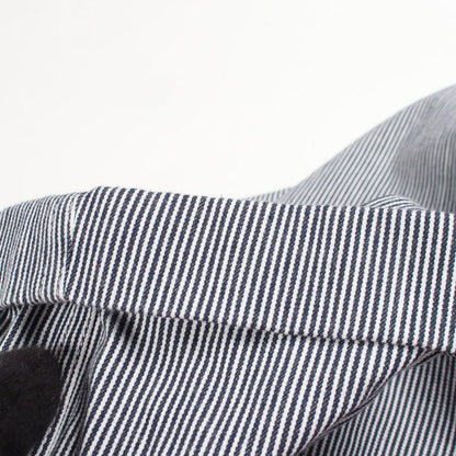 Celine Dress Triomphe Button Stripe Denim Cotton — view 7