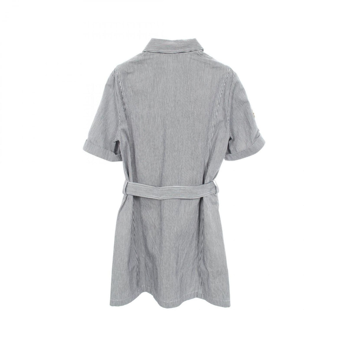 Celine Dress Triomphe Button Stripe Denim Cotton — view 2