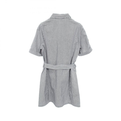 Celine Dress Triomphe Button Stripe Denim Cotton — view 2