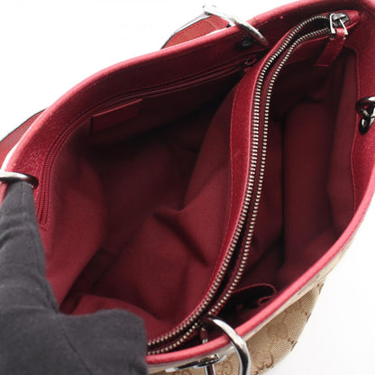 Gucci Tote Bag GG Canvas Wine Red Beige — view 3