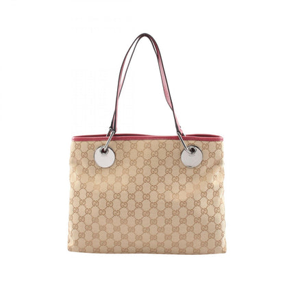 Gucci Tote Bag GG Canvas Wine Red Beige