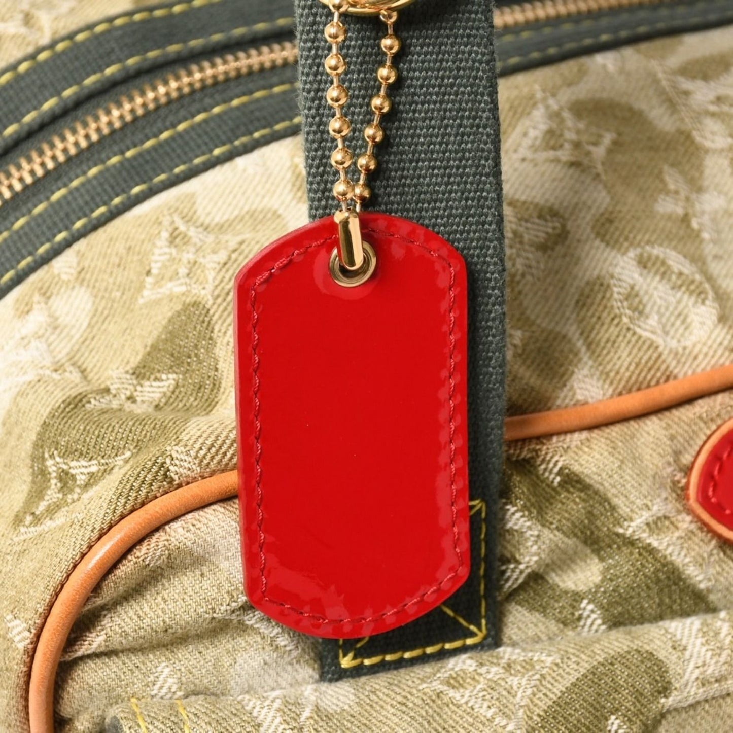 Louis Vuitton Monogram Moflage Denim Jasmine Handbag Khaki Takashi Murakami — view 8