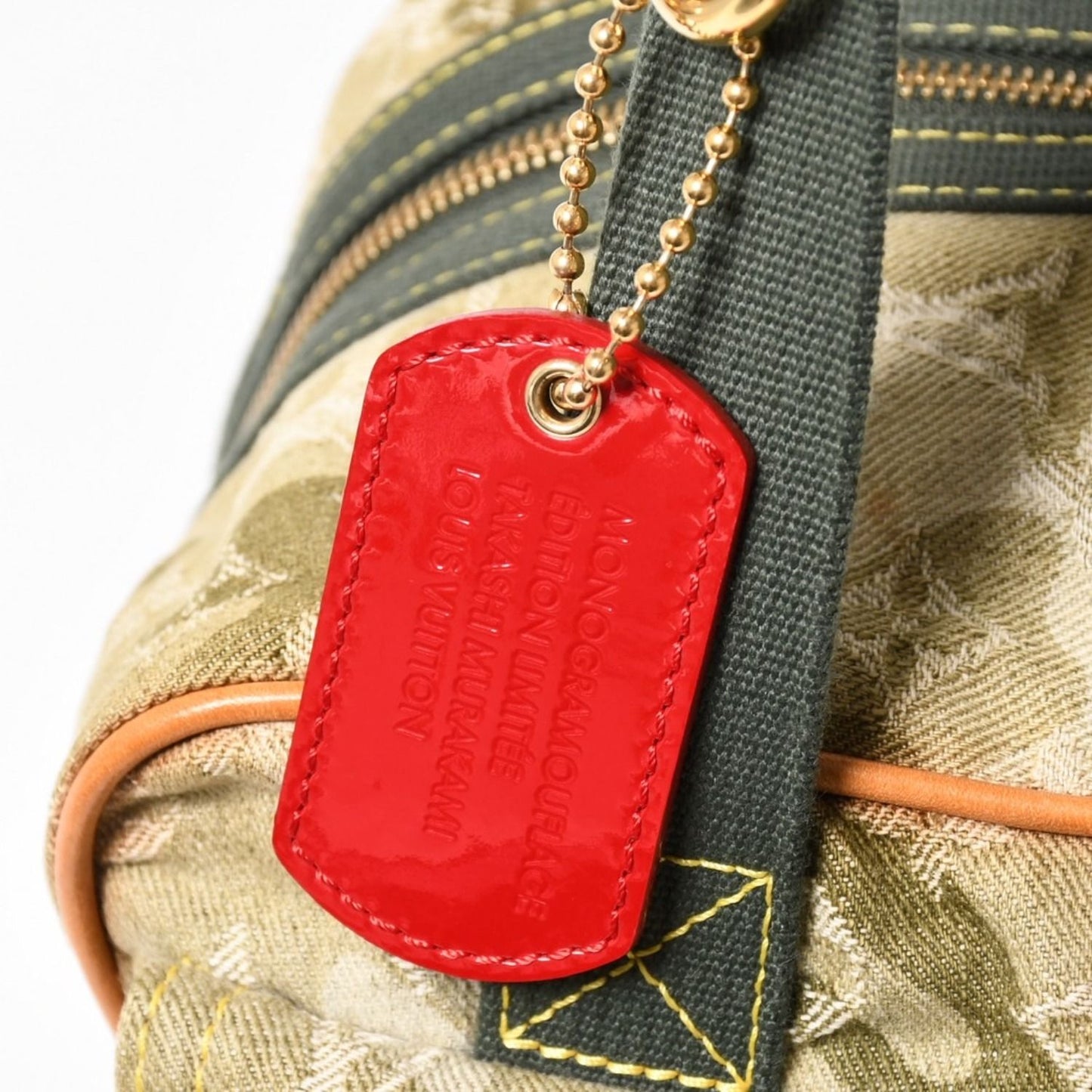 Louis Vuitton Monogram Moflage Denim Jasmine Handbag Khaki Takashi Murakami — view 7