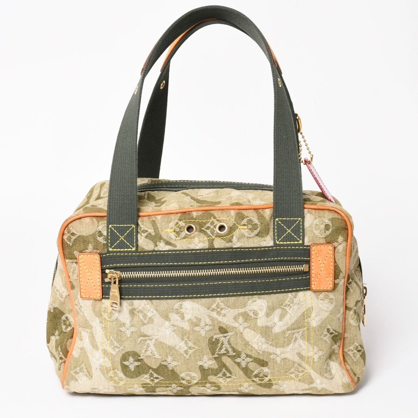 Louis Vuitton Monogram Moflage Denim Jasmine Handbag Khaki Takashi Murakami — view 2