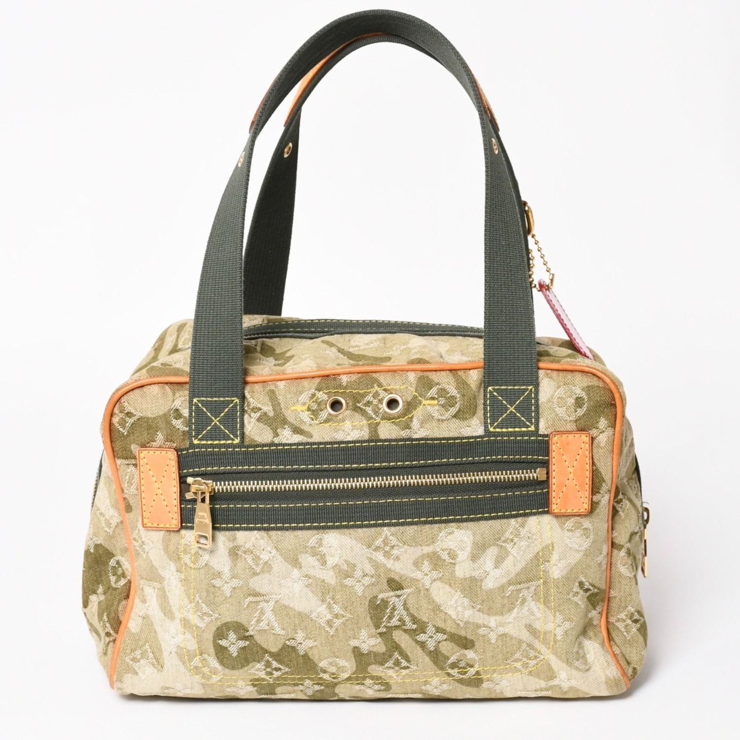 Louis Vuitton Monogram Moflage Denim Jasmine Handbag Khaki Takashi Murakami — view 2