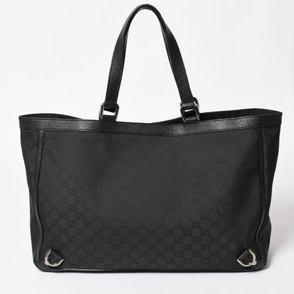 Gucci Tote Bag Black GG Nylon Silver — view 2