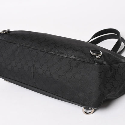 Gucci Tote Bag Black GG Nylon Silver — view 7