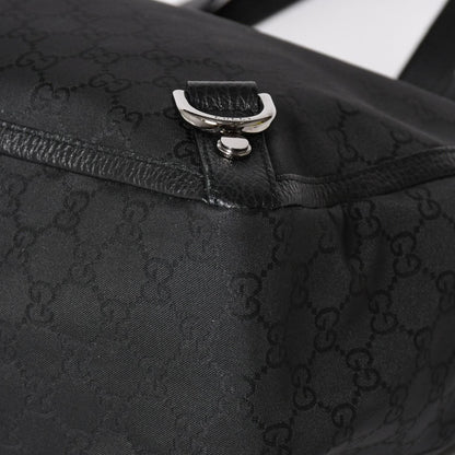 Gucci Tote Bag Black GG Nylon Silver — view 8