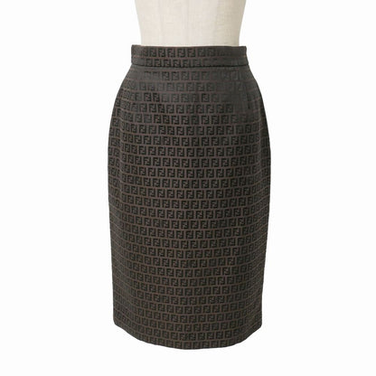 Fendi Vintage Skirt 42 FF Zucca Tight
