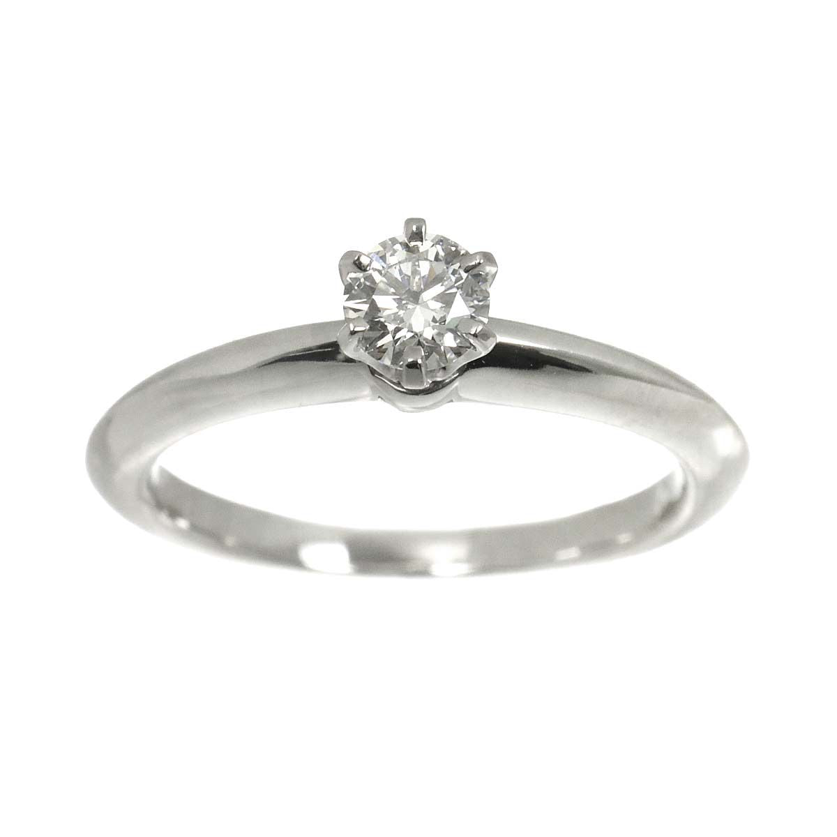 Tiffany & Co Solitaire Ring Diamond Platinum — view 2