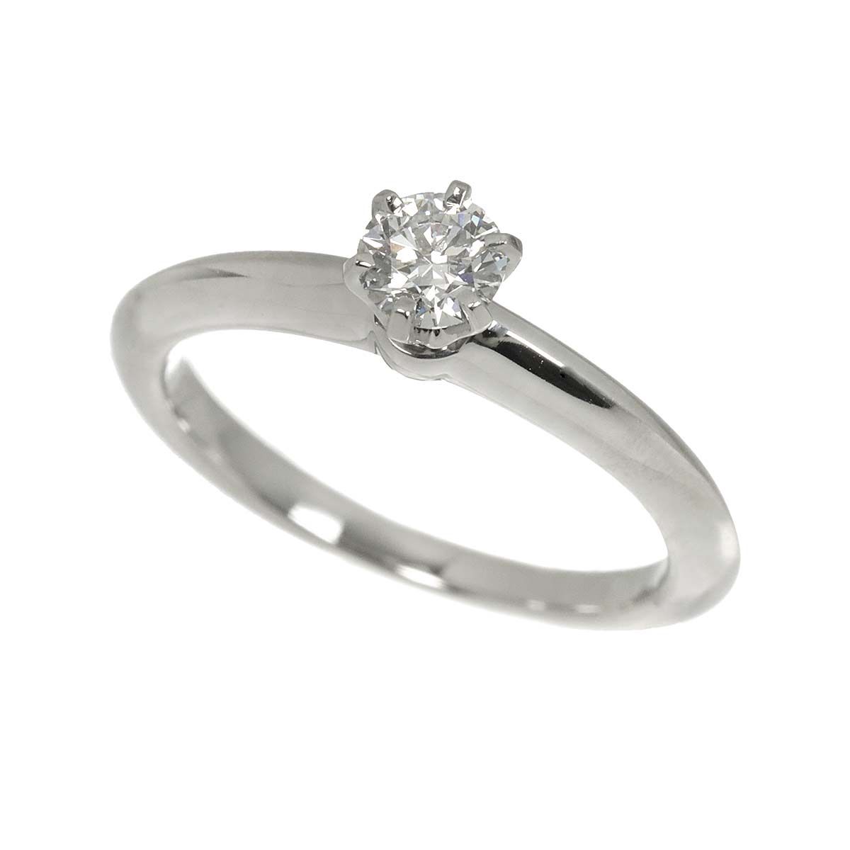 Tiffany & Co Solitaire Ring Diamond Platinum — view 5
