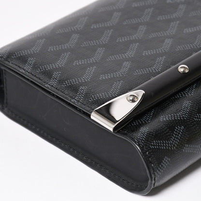 Goyard Monte Carlo PM Clutch 2-Way Limited Color Jet Black Silver — view 8