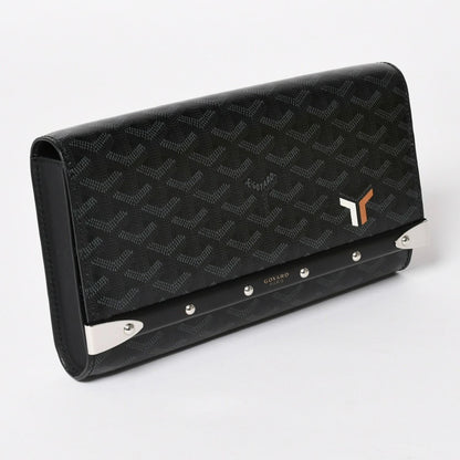 Goyard Monte Carlo PM Clutch 2-Way Limited Color Jet Black Silver — view 4
