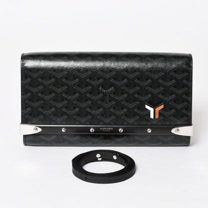 Goyard Monte Carlo PM Clutch 2-Way Limited Color Jet Black Silver