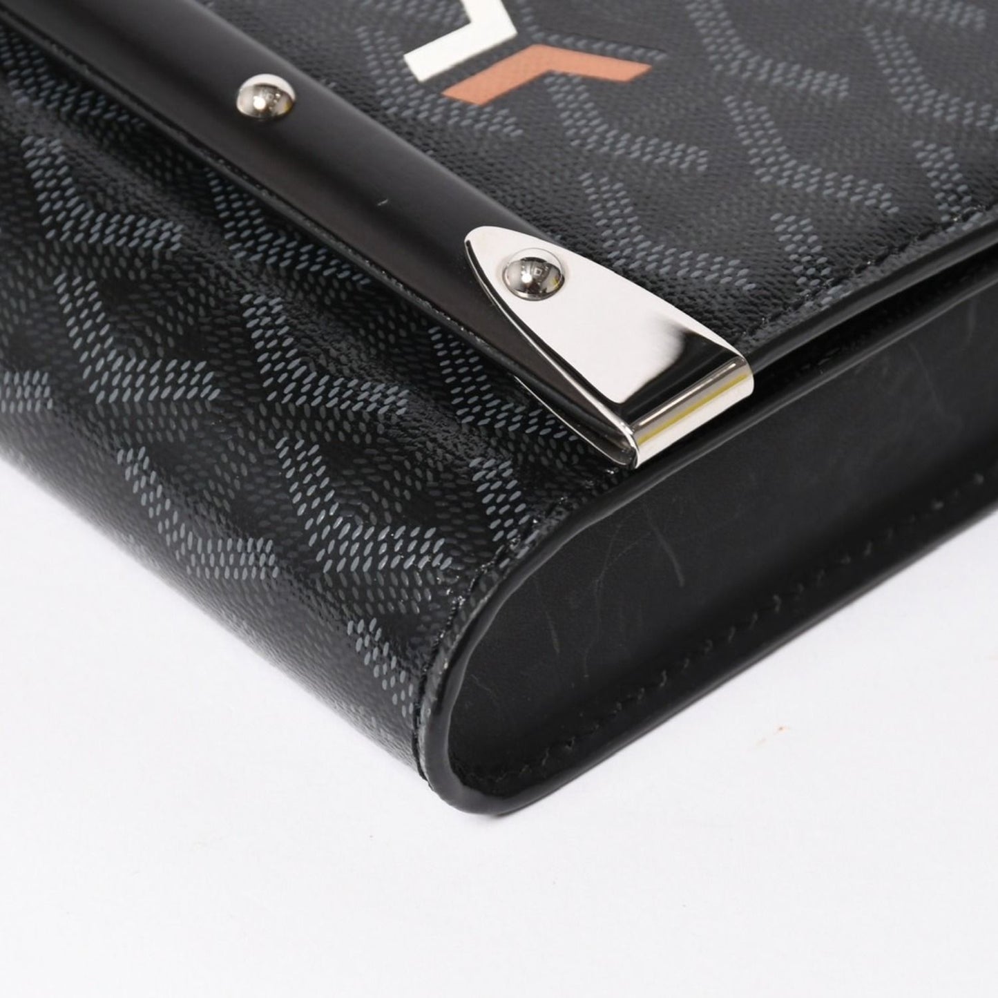 Goyard Monte Carlo PM Clutch 2-Way Limited Color Jet Black Silver — view 7
