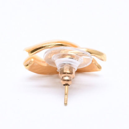 Chanel Earrings CC Logo 00 Gold Ivory Bicolor Metal — view 5